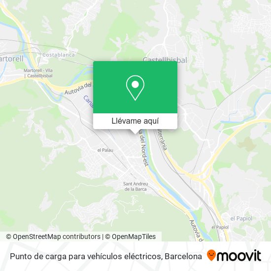 Mapa Punto de carga para vehículos eléctricos