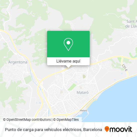 Mapa Punto de carga para vehículos eléctricos