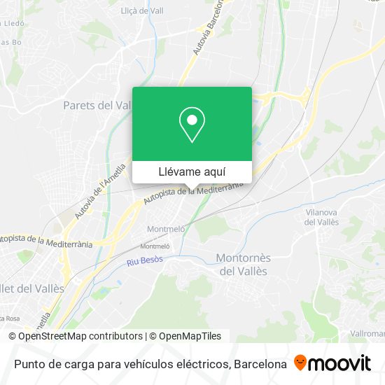 Mapa Punto de carga para vehículos eléctricos