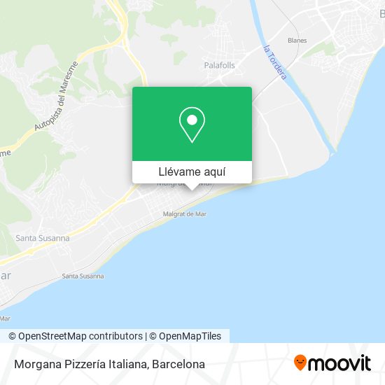 Mapa Morgana Pizzería Italiana