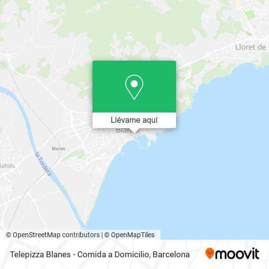 Mapa Telepizza Blanes - Comida a Domicilio