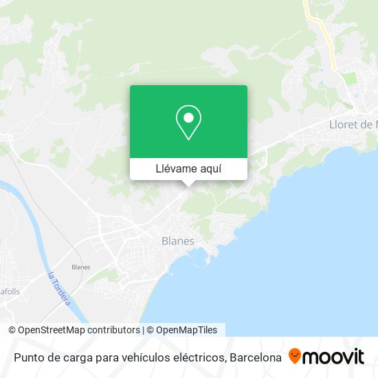 Mapa Punto de carga para vehículos eléctricos