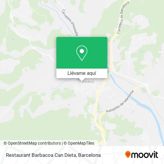 Mapa Restaurant Barbacoa Can Dieta