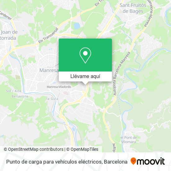 Mapa Punto de carga para vehículos eléctricos