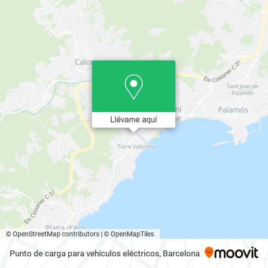 Mapa Punto de carga para vehículos eléctricos
