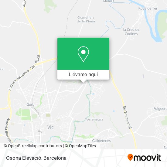 Mapa Osona Elevació