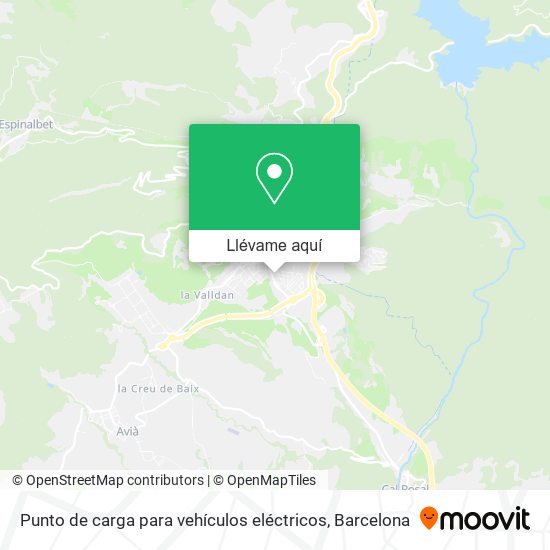 Mapa Punto de carga para vehículos eléctricos