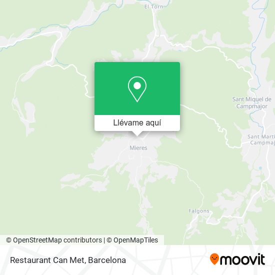 Mapa Restaurant Can Met