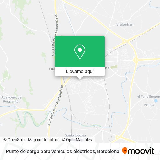 Mapa Punto de carga para vehículos eléctricos
