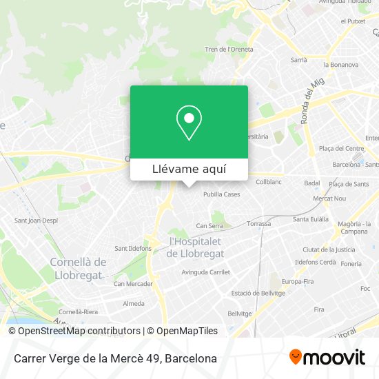 Mapa Carrer Verge de la Mercè 49