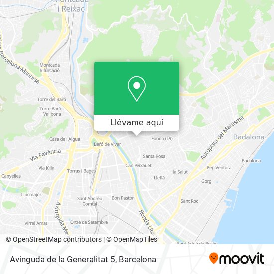 Mapa Avinguda de la Generalitat 5