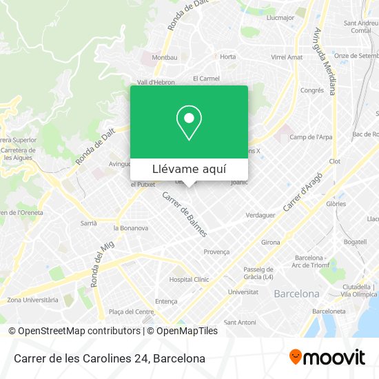 Mapa Carrer de les Carolines 24