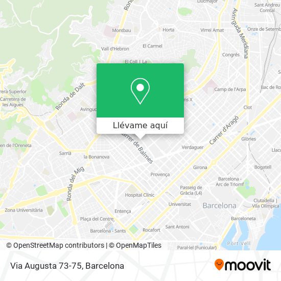 Mapa Via Augusta 73-75