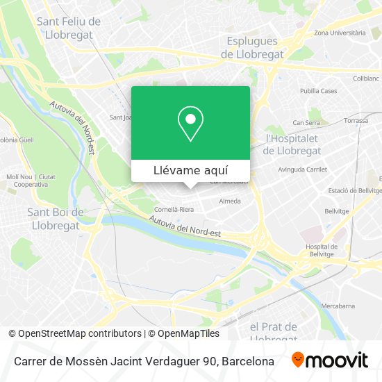 Mapa Carrer de Mossèn Jacint Verdaguer 90