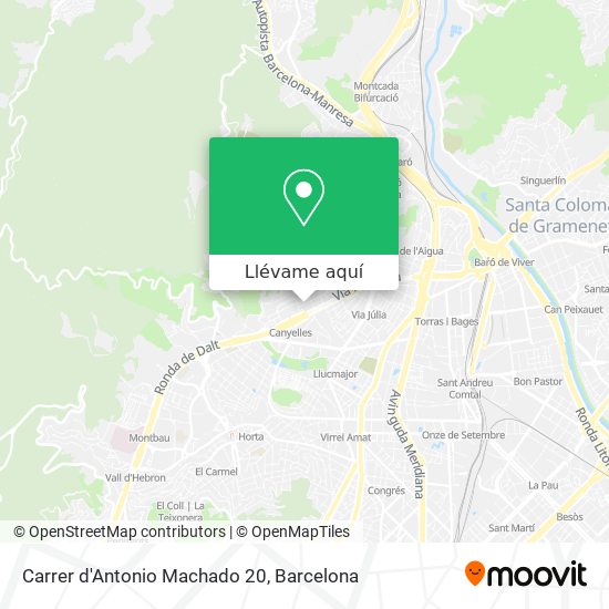 Mapa Carrer d'Antonio Machado 20