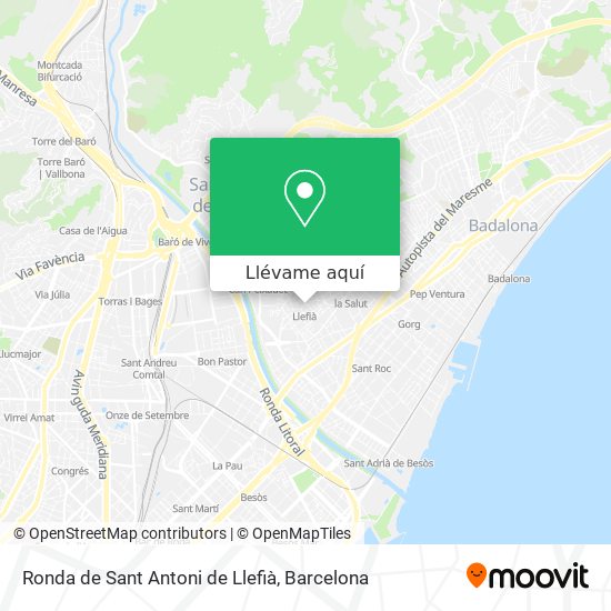 Mapa Ronda de Sant Antoni de Llefià