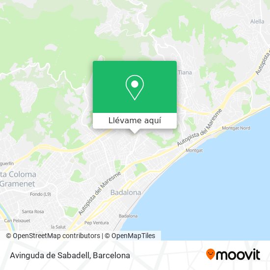 Mapa Avinguda de Sabadell