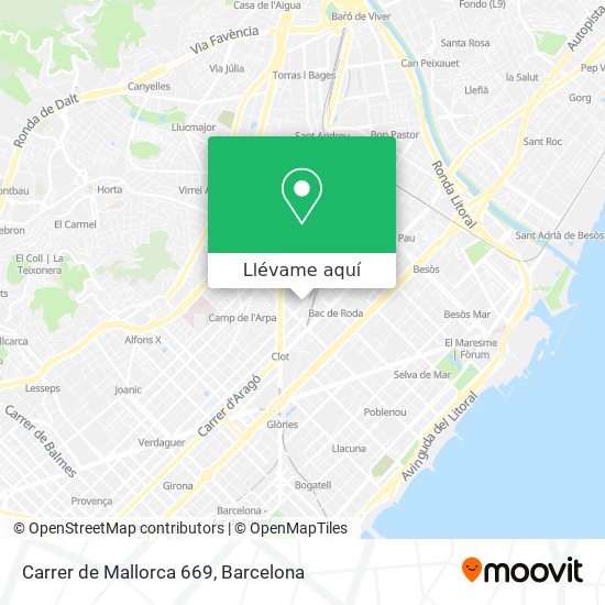 Mapa Carrer de Mallorca 669