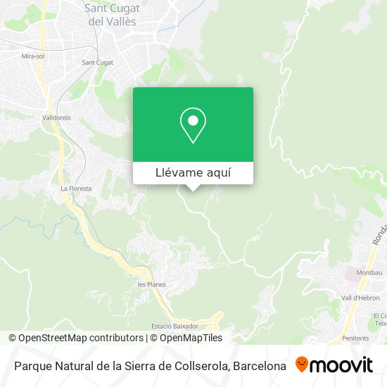 Mapa Parque Natural de la Sierra de Collserola