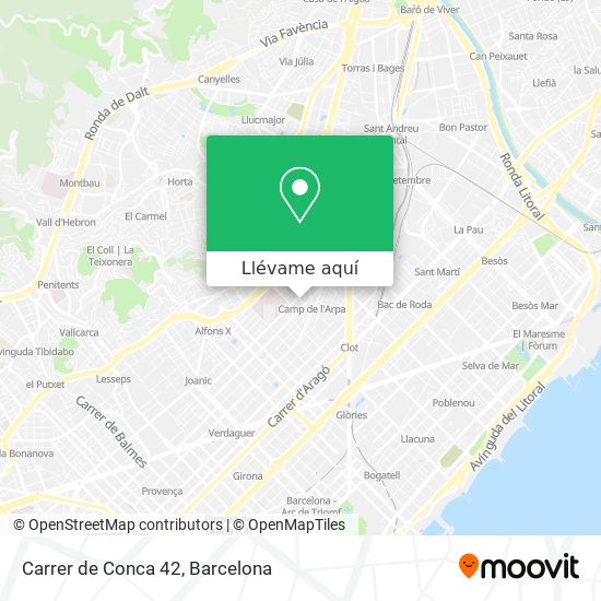 Mapa Carrer de Conca 42