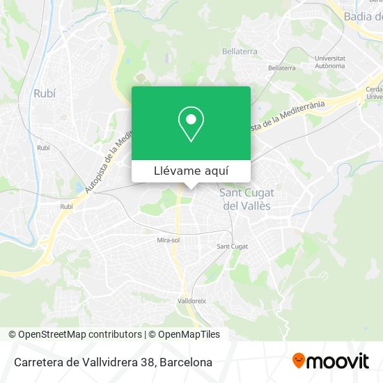 Mapa Carretera de Vallvidrera 38