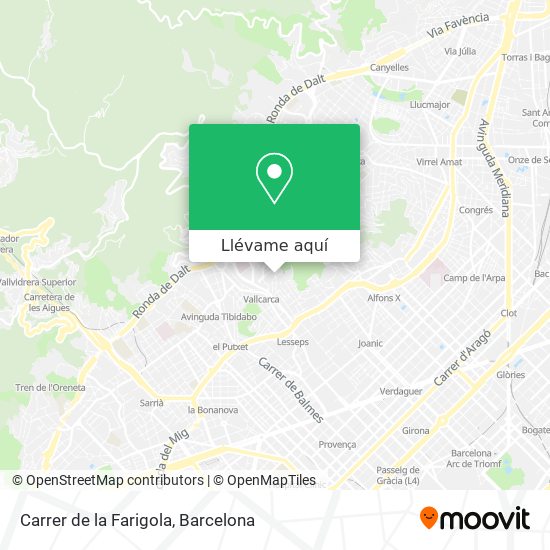 Mapa Carrer de la Farigola