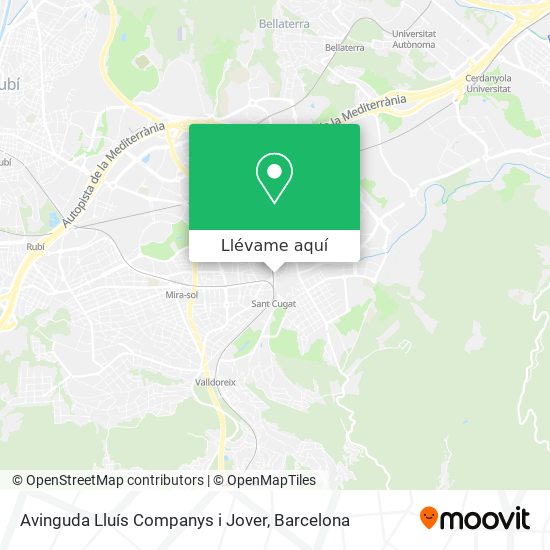 Mapa Avinguda Lluís Companys i Jover