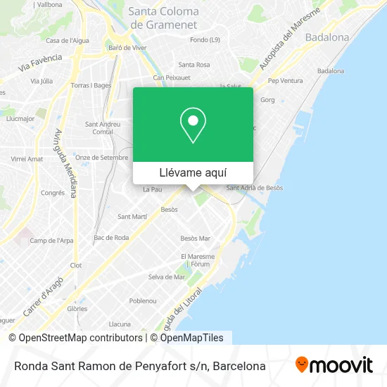 Mapa Ronda Sant Ramon de Penyafort s / n