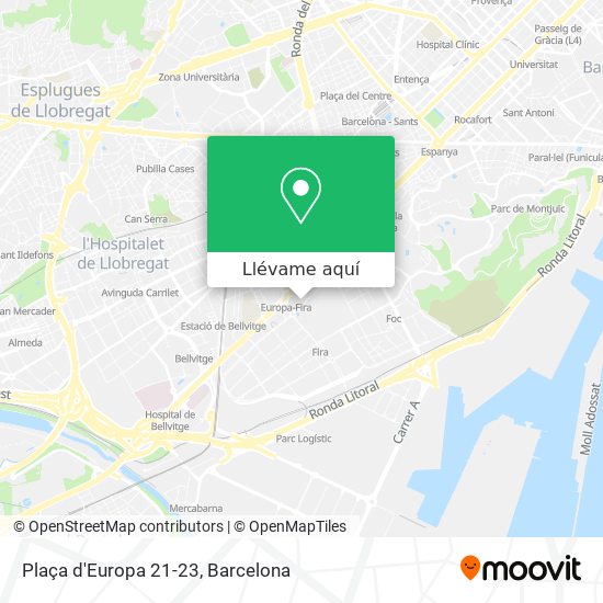 Mapa Plaça d'Europa 21-23