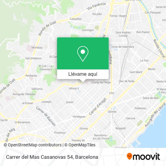 Mapa Carrer del Mas Casanovas 54