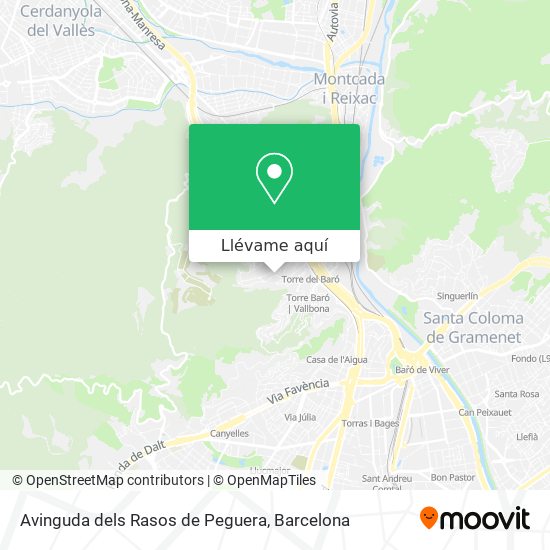 Mapa Avinguda dels Rasos de Peguera