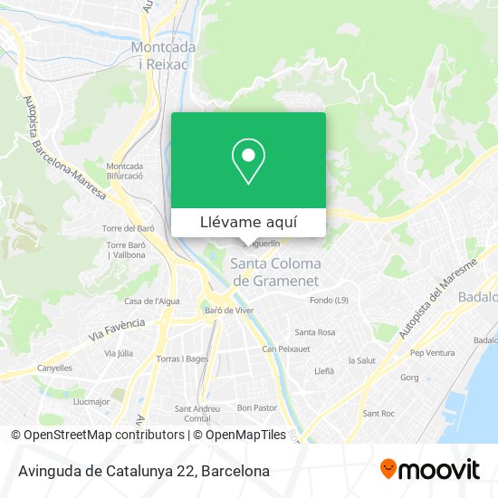 Mapa Avinguda de Catalunya 22