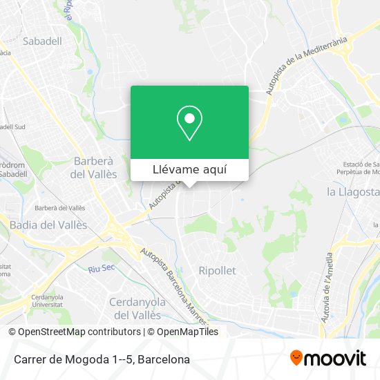 Mapa Carrer de Mogoda 1--5