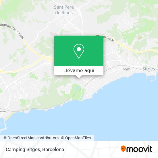 Mapa Camping Sitges