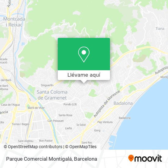 Mapa Parque Comercial Montigalá