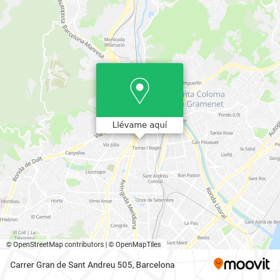Mapa Carrer Gran de Sant Andreu 505