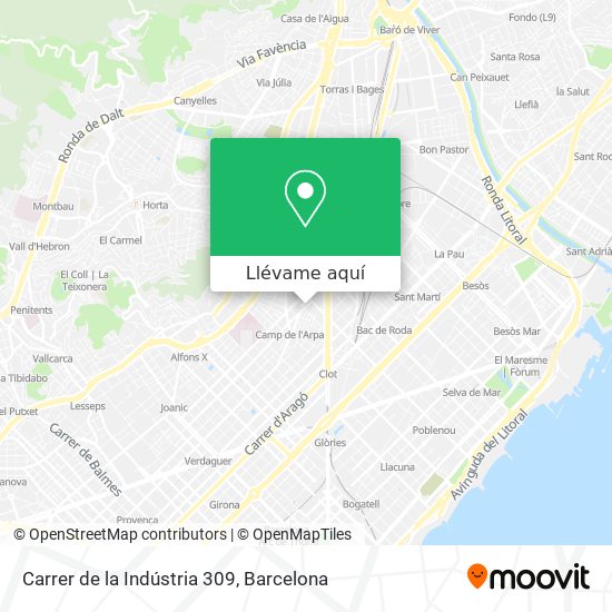 Mapa Carrer de la Indústria 309