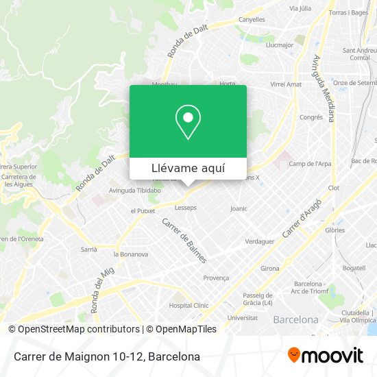 Mapa Carrer de Maignon 10-12