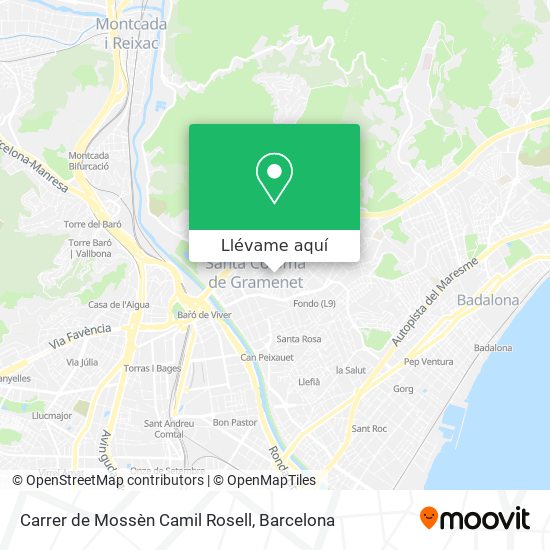 Mapa Carrer de Mossèn Camil Rosell