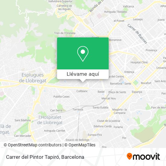Mapa Carrer del Pintor Tapiró
