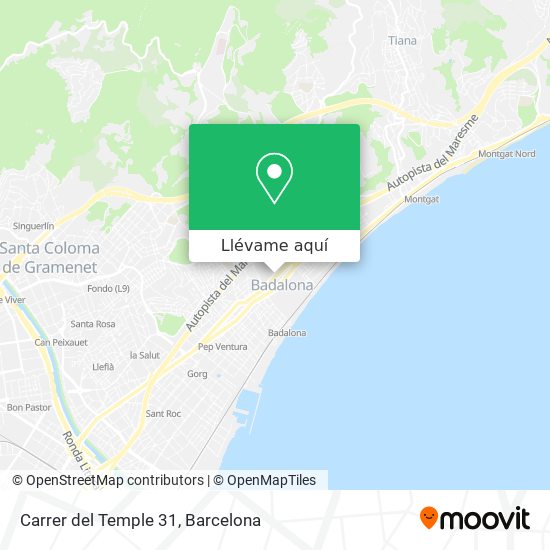 Mapa Carrer del Temple 31