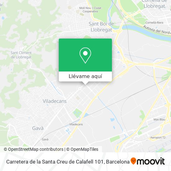 Mapa Carretera de la Santa Creu de Calafell 101