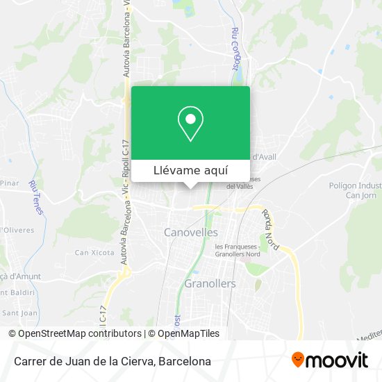 Mapa Carrer de Juan de la Cierva