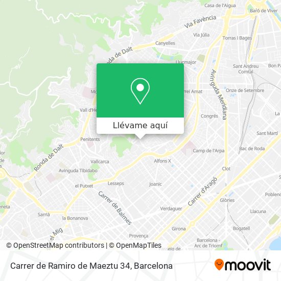 Mapa Carrer de Ramiro de Maeztu 34