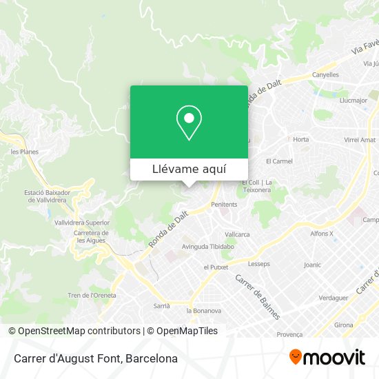 Mapa Carrer d'August Font