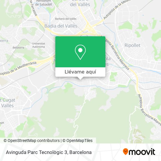 Mapa Avinguda Parc Tecnològic 3
