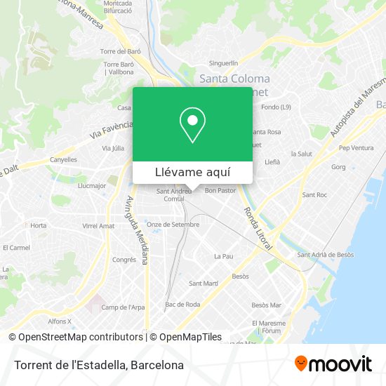 Mapa Torrent de l'Estadella