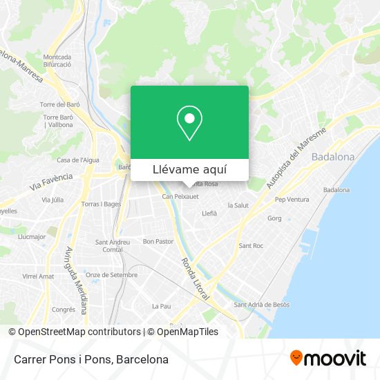 Mapa Carrer Pons i Pons