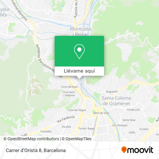 Mapa Carrer d'Oristà 8