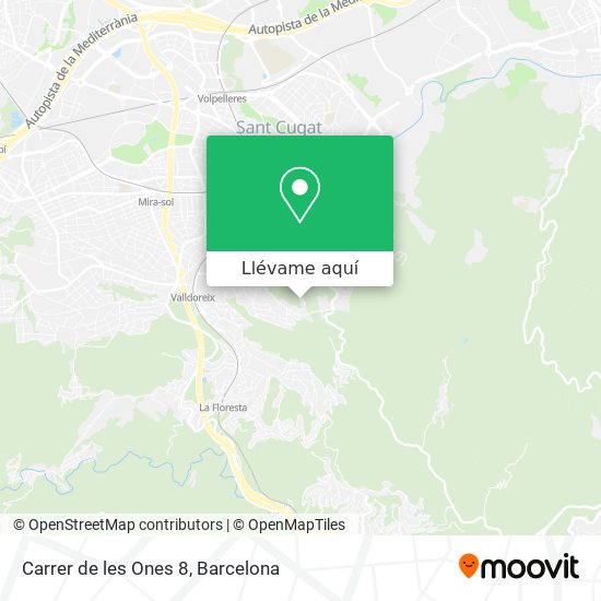 Mapa Carrer de les Ones 8